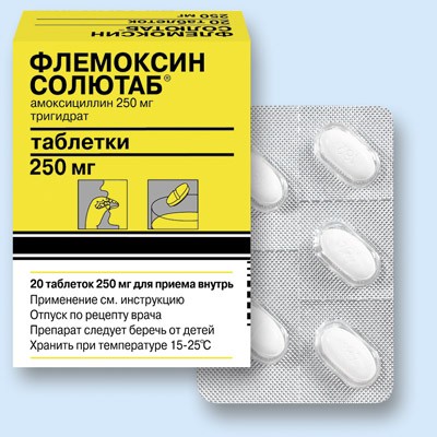 Отит у ребенка лечение антибиотики флемоксин солютаб